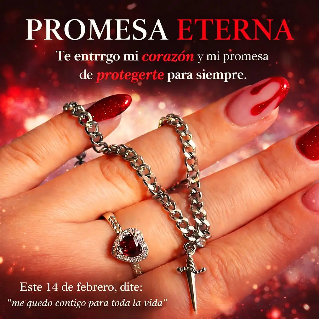 REGÁLALE SI DE VERDAD LA AMAS - COLLAR ESPADA Y CORAZÓN❤️🗡️